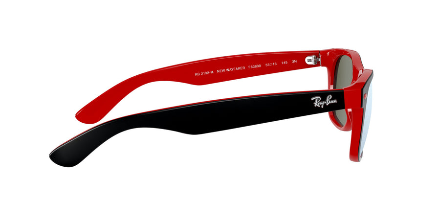 RB2132M Scuderia Ferrari Collection – Top Matte Black On Red / Light Green Mirror Silver