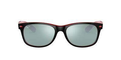 RB2132M Scuderia Ferrari Collection – Top Matte Black On Red / Light Green Mirror Silver