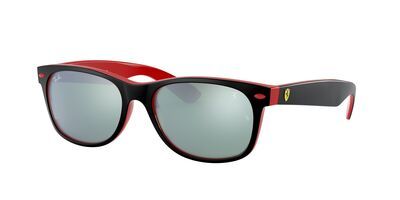 RB2132M Scuderia Ferrari Collection – Top Matte Black On Red / Light Green Mirror Silver