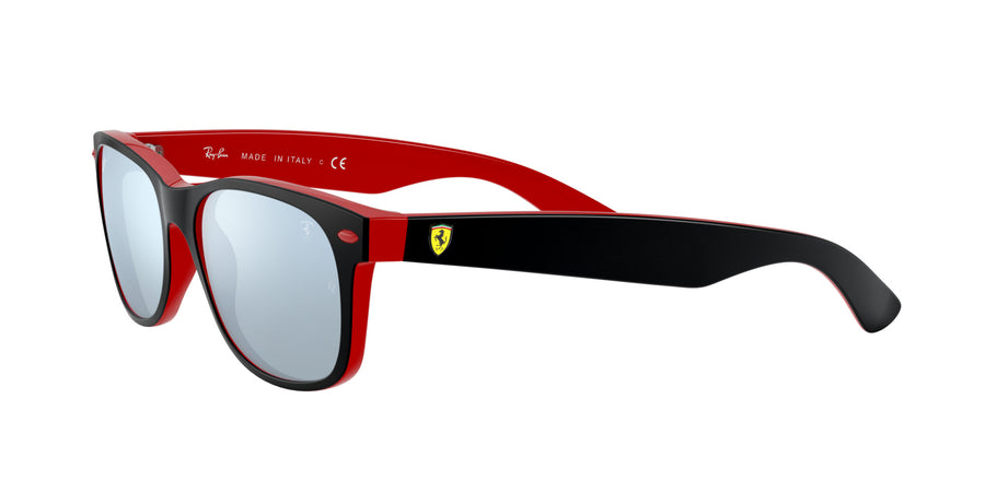 RB2132M Scuderia Ferrari Collection – Top Matte Black On Red / Light Green Mirror Silver