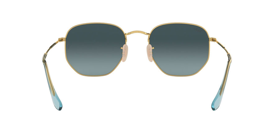 Hexagonal Flat Lenses RB3548 – Gold / Blue Gradient Grey