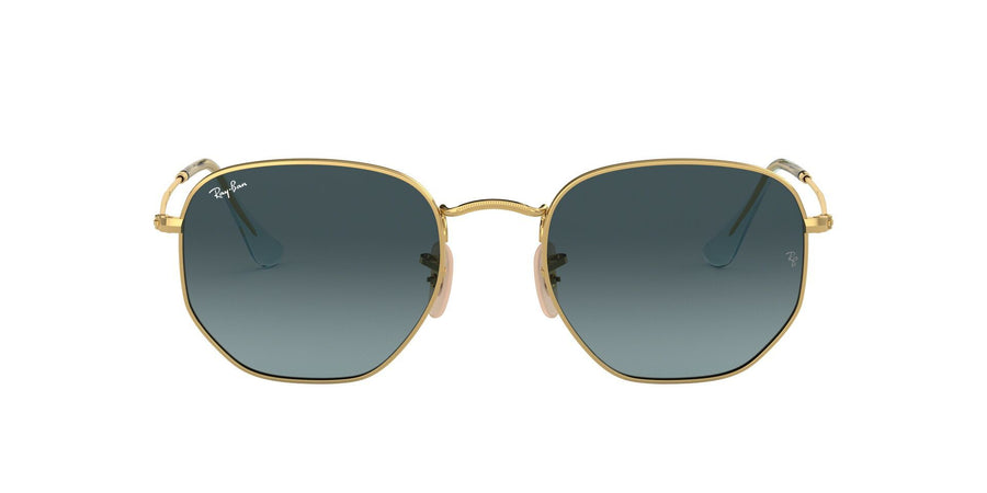 Hexagonal Flat Lenses RB3548 – Gold / Blue Gradient Grey