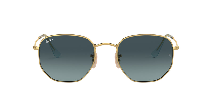 Hexagonal Flat Lenses RB3548 – Gold / Blue Gradient Grey