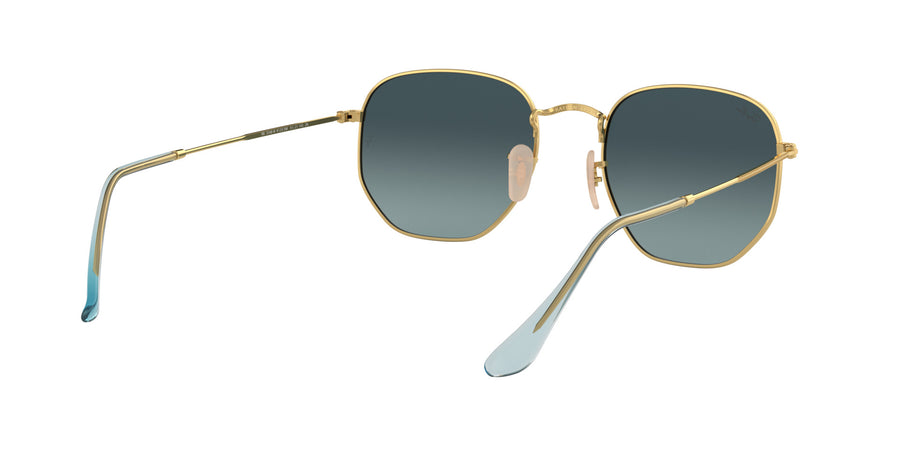 Hexagonal Flat Lenses RB3548 – Gold / Blue Gradient Grey