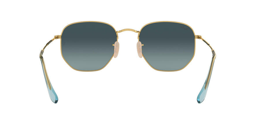 Hexagonal Flat Lenses RB3548 – Gold / Blue Gradient Grey