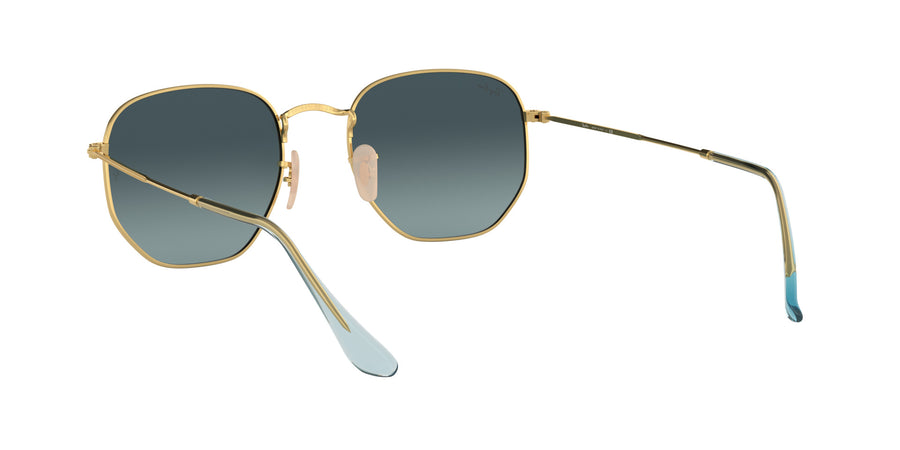 Hexagonal Flat Lenses RB3548 – Gold / Blue Gradient Grey