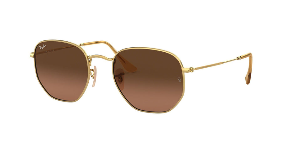 Hexagonal Flat Lenses RB3548 – Gold / Brown Gradient Grey