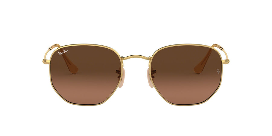 Hexagonal Flat Lenses RB3548 – Gold / Brown Gradient Grey