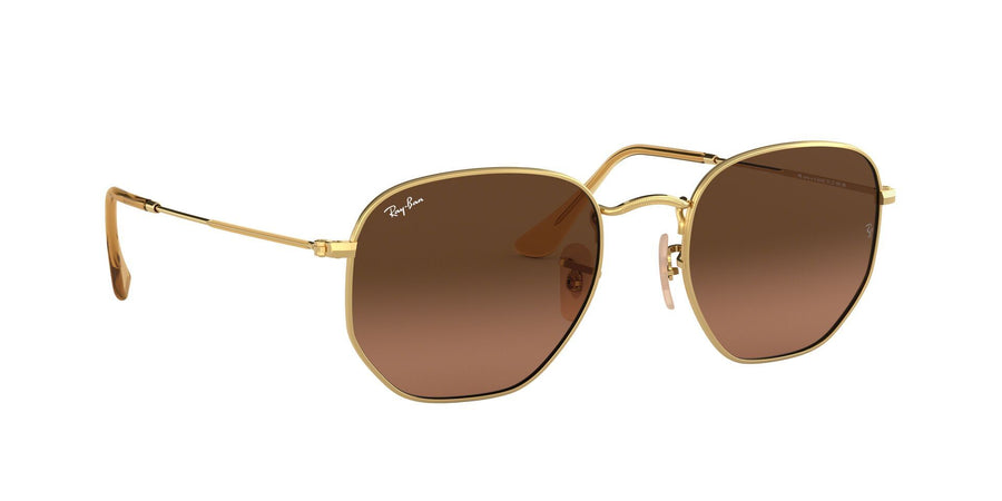 Hexagonal Flat Lenses RB3548 – Gold / Brown Gradient Grey