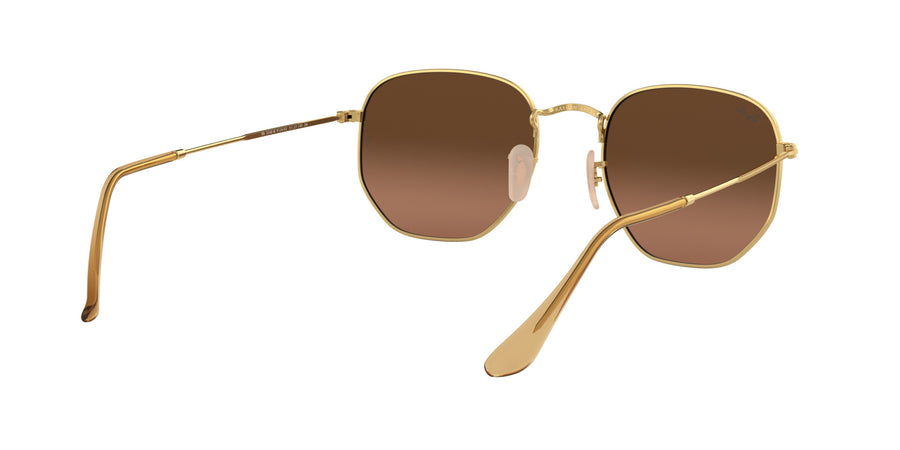 Hexagonal Flat Lenses RB3548 – Gold / Brown Gradient Grey