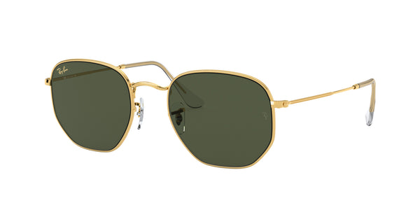 Hexagonal Flat Lenses RB3548 – Gold / G-15 Green