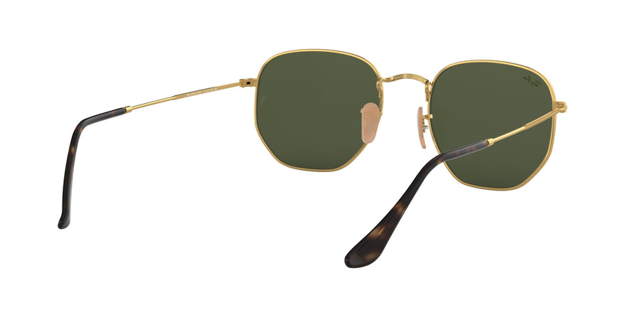 Hexagonal Flat Lenses RB3548 – Gold / G-15 Green