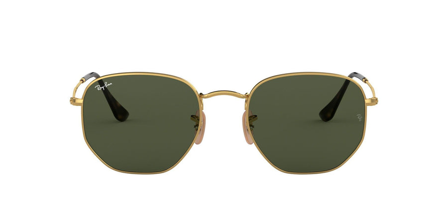 Hexagonal Flat Lenses RB3548 – Gold / G-15 Green