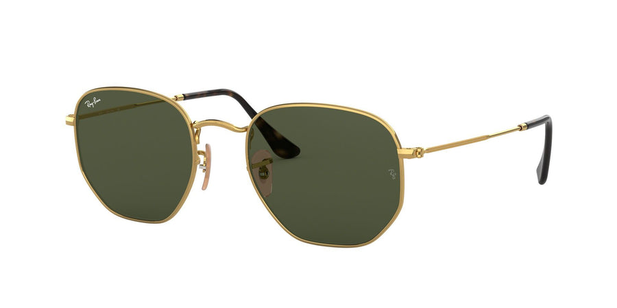 Hexagonal Flat Lenses RB3548 – Gold / G-15 Green