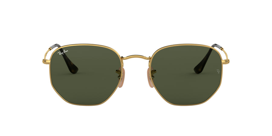 Hexagonal Flat Lenses RB3548 – Gold / G-15 Green