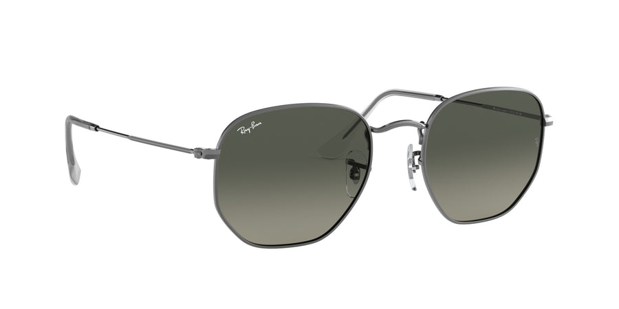 Hexagonal Flat Lenses RB3548 – Gunmetal / Light Grey Gradient Dark Grey