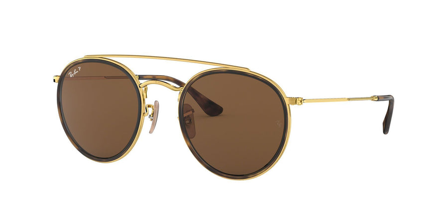 Round Double Bridge RB3647 – Gold / B-15 Brown