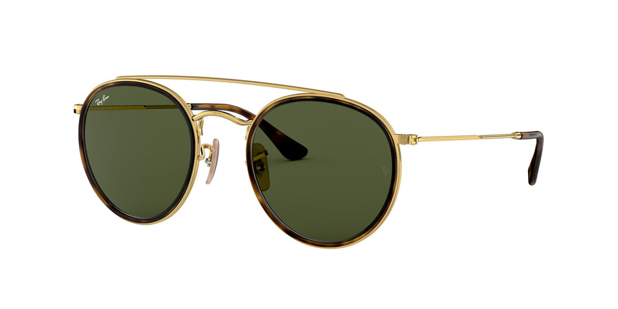 Round Double Bridge RB3647 – Gold / G-15 Green