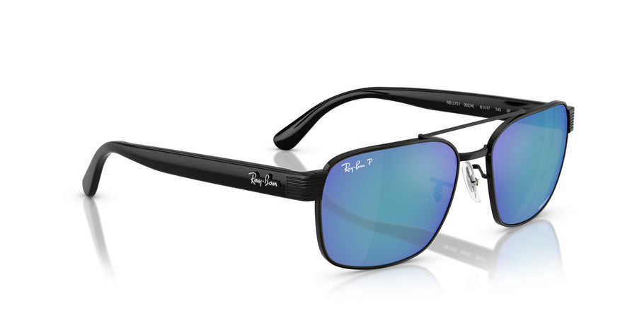 0Rb3751Ch – Black / Polar Grey Mirror Blue Contrast Enhancement + Ar