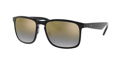 RB4264 – Black / Blue Mirror Gold Gradient Polar