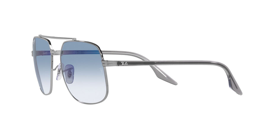 2000'S Vibes RB3699 – Gunmetal / Clear Gradient Blue