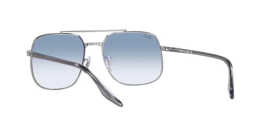 2000'S Vibes RB3699 – Gunmetal / Clear Gradient Blue