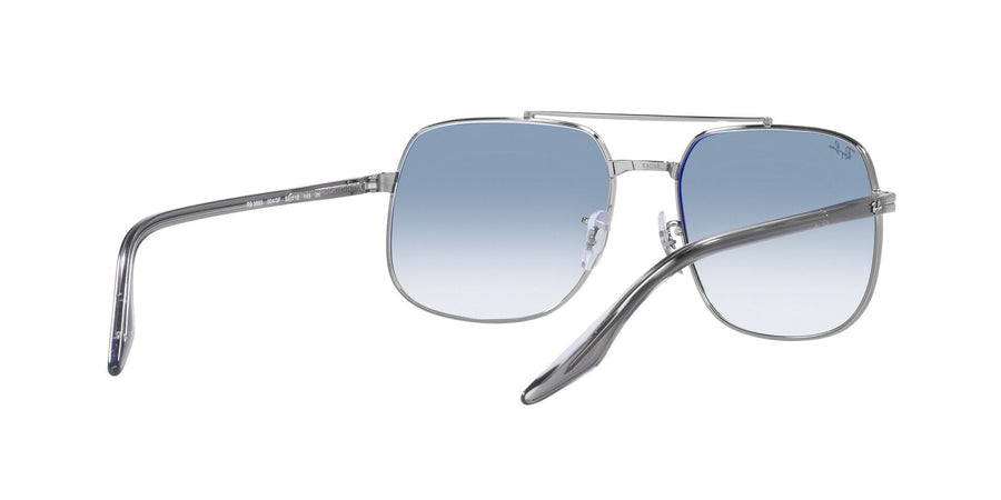 2000'S Vibes RB3699 – Gunmetal / Clear Gradient Blue