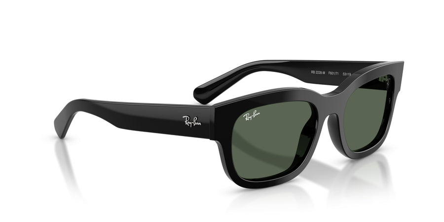 Acetate Unisex Sunglass RB2228M – Black / Dark Green