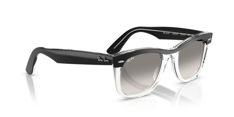 Acetate Unisex Sunglass RB2240 – Black / Clear Gradient Grey