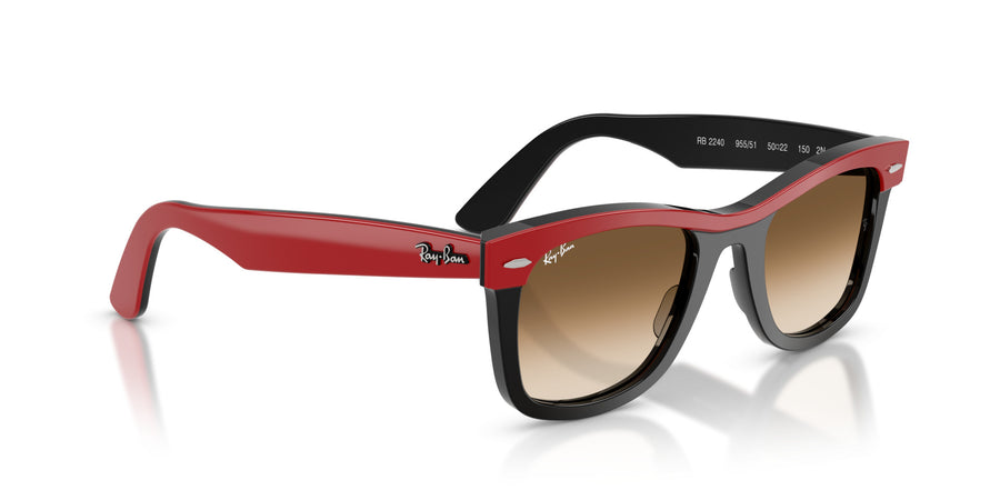 Acetate Unisex Sunglass RB2240 – Red / Clear Gradient Brown