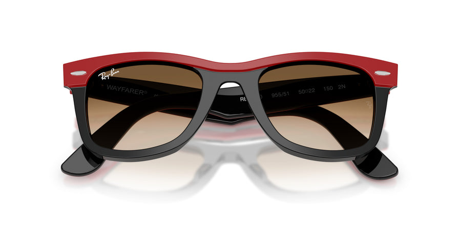 Acetate Unisex Sunglass RB2240 – Red / Clear Gradient Brown