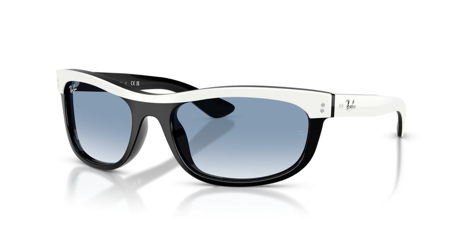 Acetate Unisex Sunglass RB2489 – White / Clear Gradient Blue