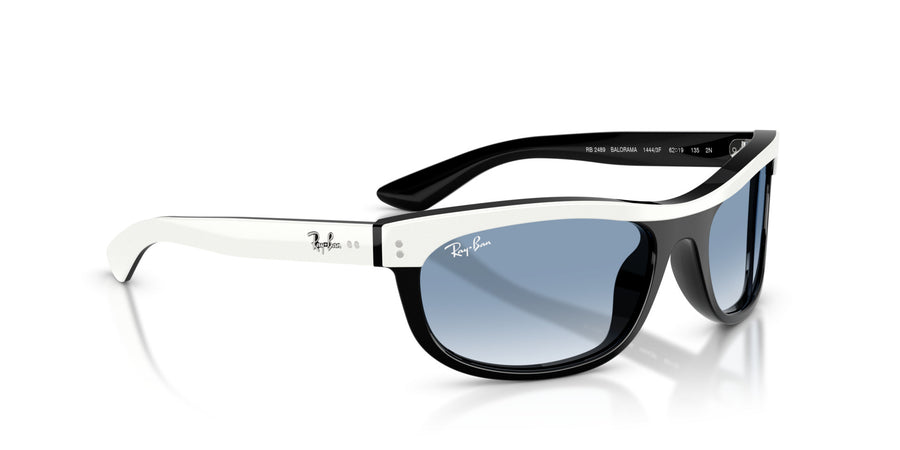 Acetate Unisex Sunglass RB2489 – White / Clear Gradient Blue