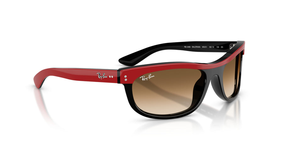 Acetate Unisex Sunglass RB2489 – Red / Clear Gradient Brown