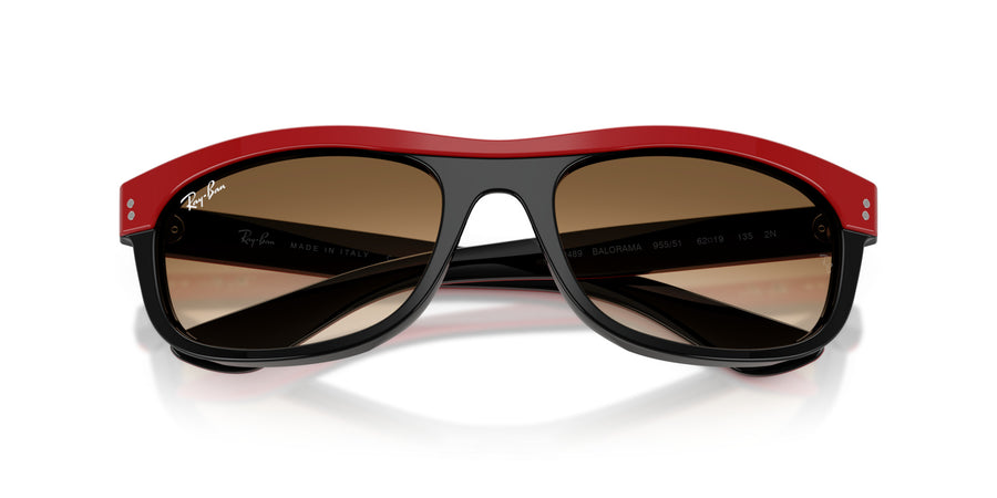 Acetate Unisex Sunglass RB2489 – Red / Clear Gradient Brown