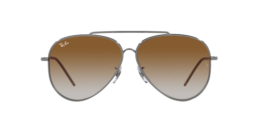 Aviator Reverse RBR0101S – Gunmetal / Clear Gradient Brown