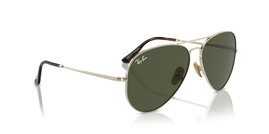 Aviator Titanium RB8089 – Gold / Green