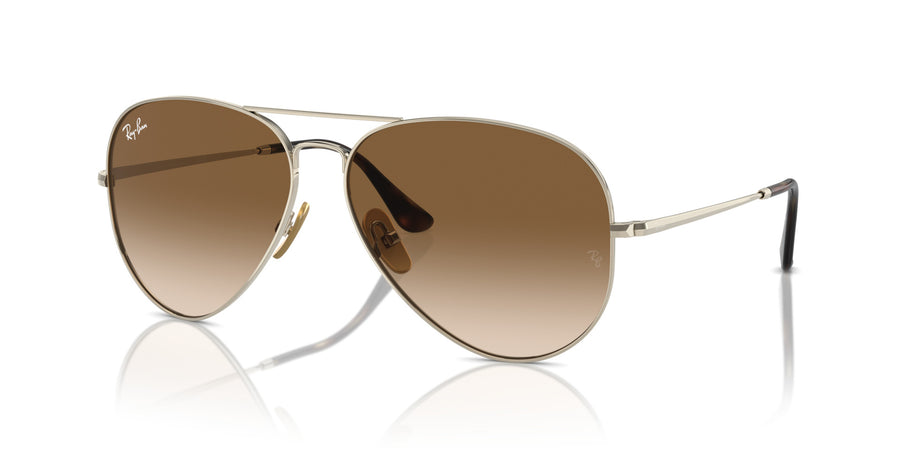 Aviator Titanium RB8089 – Gold / Clear Gradient Brown