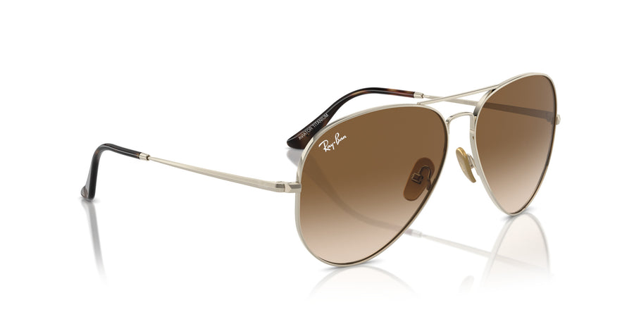 Aviator Titanium RB8089 – Gold / Clear Gradient Brown