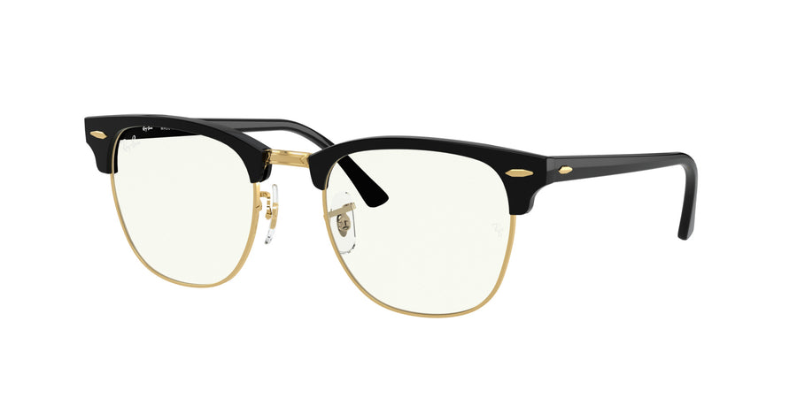 Clubmaster Blue-Light Clear RB3016 – Black / Clear Blue