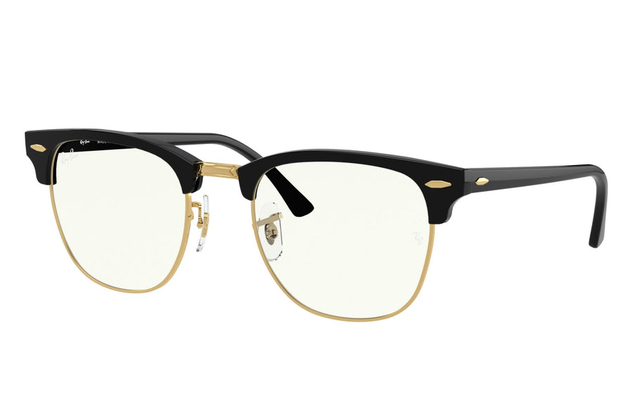 Clubmaster Blue-Light Clear RB3016 – Black / Clear Blue