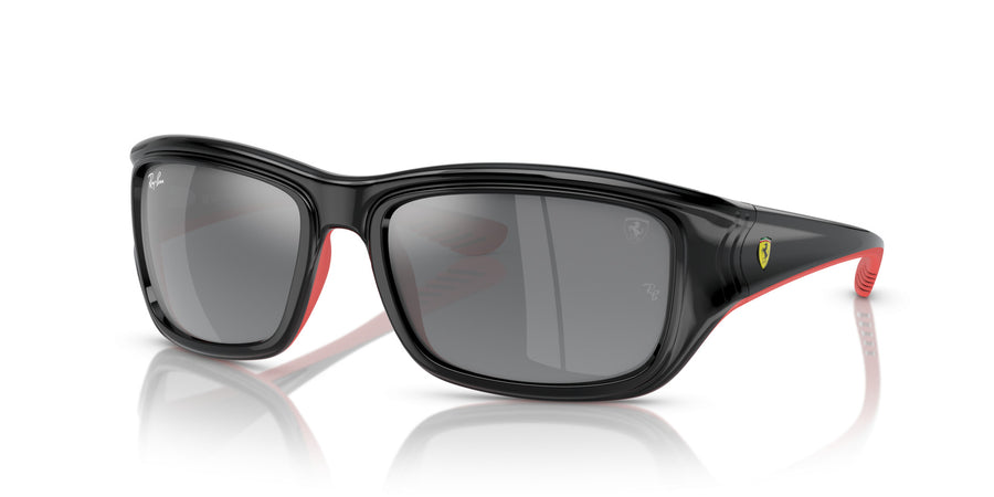 Injected Unisex Sunglass RB4405M – Black / Grey Mirror Silver Gradient