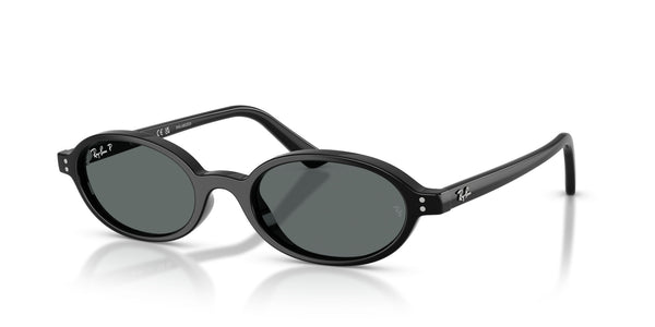 Injected Unisex Sunglass RB4472 – Black / Dark Grey Polar