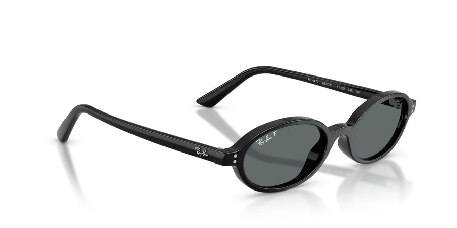 Injected Unisex Sunglass RB4472 – Black / Dark Grey Polar