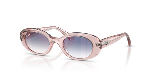 Injected Woman Sunglass RJ9141S – Pink / Clear Gradient Blue Mirror Red