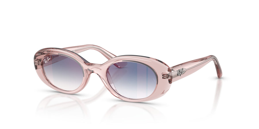 Injected Woman Sunglass RJ9141S – Pink / Clear Gradient Blue Mirror Red