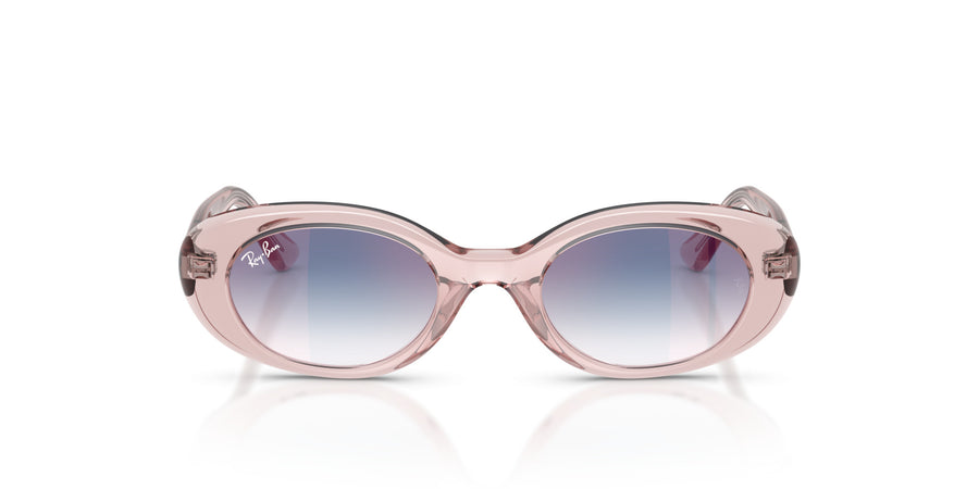 Injected Woman Sunglass RJ9141S – Pink / Clear Gradient Blue Mirror Red