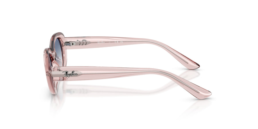 Injected Woman Sunglass RJ9141S – Pink / Clear Gradient Blue Mirror Red