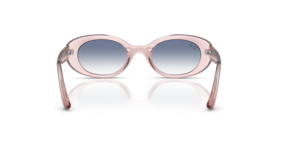 Injected Woman Sunglass RJ9141S – Pink / Clear Gradient Blue Mirror Red