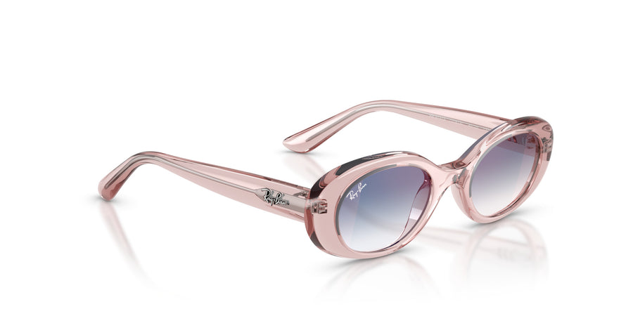 Injected Woman Sunglass RJ9141S – Pink / Clear Gradient Blue Mirror Red